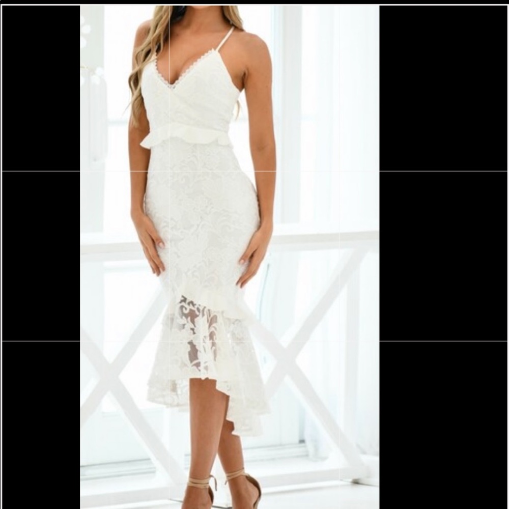ABBY MIDI DRESS - WHITE